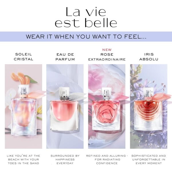 Lancôme La Vie Est Belle Eau de Parfum - Long Lasting Fragrance with Notes of Iris, Earthy Patchouli, Warm Vanilla & Spun Sugar - Floral & Sweet Women's Perfume - Image 9