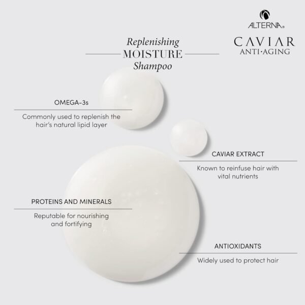 CAVIAR Anti-Aging Replenishing Moisture Shampoo | For Dry, Brittle Hair | Protects, Restores & Hydrates | Sulfate Free - Image 7