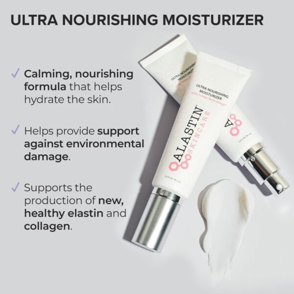 ALASTIN Skincare Ultra Nourishing Face Moisturizer Cream (2 oz) | Daily Hydrating Lotion For Dry Skin | Supports New Collagen & Elastin Production - Image 3