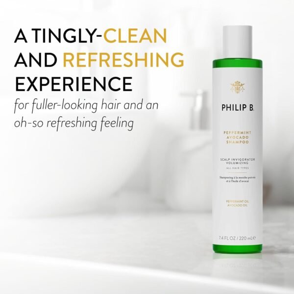 PHILIP B. Peppermint Avocado Scalp Invigorating Kit - Includes Shampoo (7.4 oz), Conditioner (6 oz) and Scalp Massager - Image 4