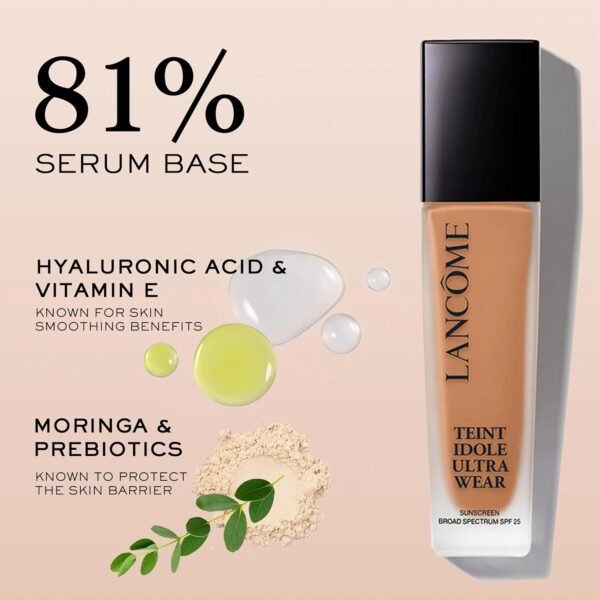 Lancôme Teint Idole Ultra Wear Buildable Full Coverage Foundation - Longwearing & Waterproof - Natural Matte Finish - Image 10