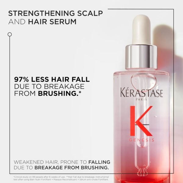 Kerastase Genesis Hair Serum | Daily Strengthening Treatment for Weak or Damaged Hair | Nourishes and Reinforces Hair | Anti-Breakage | Silicone-Free | For Weakened Hair | Serum Fortifiant - Image 3