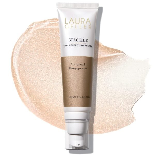 LAURA GELLER NEW YORK Spackle Primer - Champagne Glow - Super-Size 2 Fl Oz - Hyaluronic Acid Makeup Primer for Mature Skin - Image 2