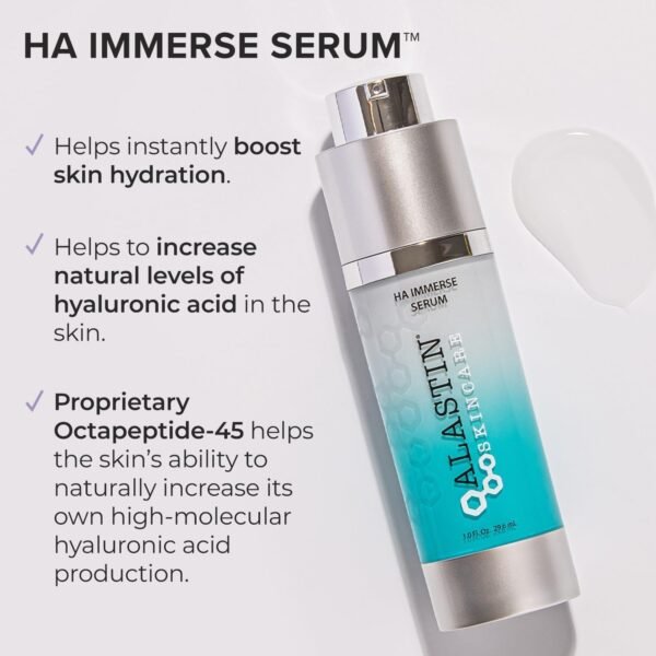 ALASTIN Skincare Hyaluronic Acid HA IMMERSE Moisturizing Face Serum (1 oz) | Restorative Serum Combats Dry, Dehydrated Skin | For Radiant, Glowing Skin - Image 3