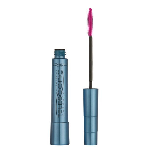 L'Oreal Paris Makeup Original Telescopic Lengthening Mascara, Waterproof Black - Image 2