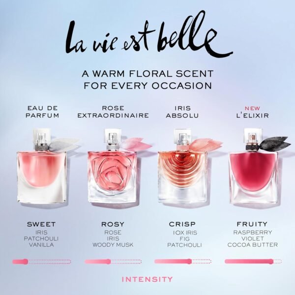 Lancôme La Vie Est Belle L'Elixir Eau de Parfum - Long Lasting Fragrance with Raspberry, Violet & Cocoa Butter - Floral Women's Perfume - Image 7
