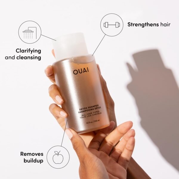 OUAI Travel Kit - Includes Travel Size Leave In Conditioner, Detox Shampoo, Fine to Medium Hair Mask, Scalp & Body Scrub - Travel Size Stocking Stuffers for Women (4 Count) - Image 6
