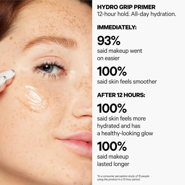 Milk Makeup Hydro Grip Primer with Hyaluronic Acid + Niacinamide – Hydrating Face Primer Grips Makeup for Up to 12 Hours – Silicone-Free, Lightweight Gel with Dewy Finish - Image 3