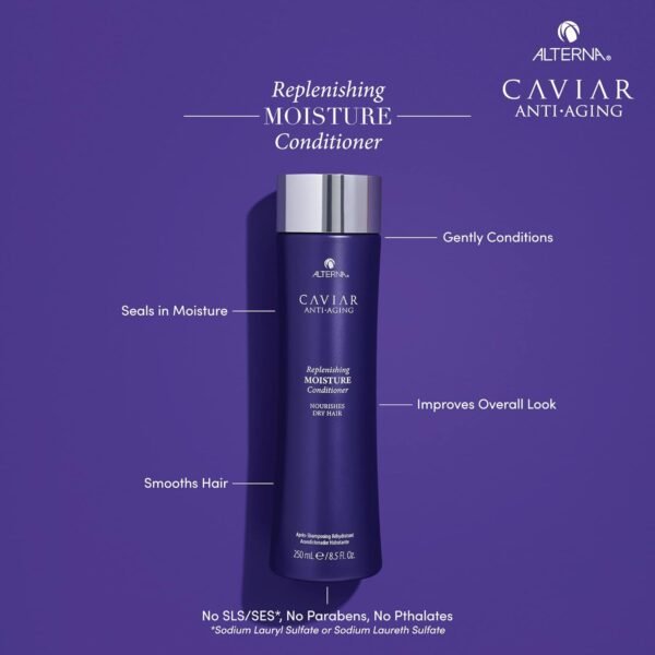 Alterna Haircare CAVIAR Anti-Aging Replenishing Moisture Shampoo, Conditioner, CC Cream Regimen Starter Set | Protects, Restores and Hydrates | Sulfate Free - Image 4