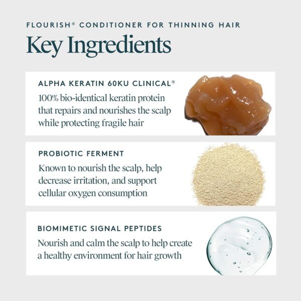 Virtue Flourish Shampoo, Conditioner, and Density Booster Spray Bundle for Fine and Thinning Hair, Sulfate Free, Color Safe - Image 3