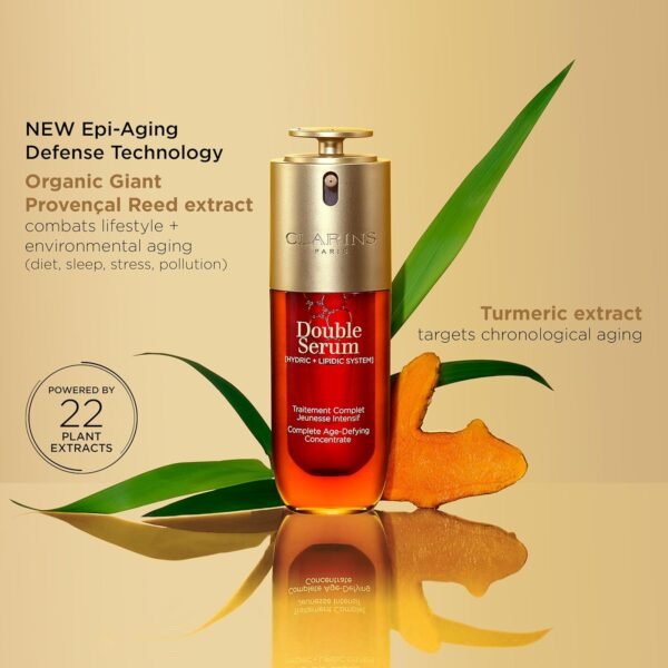 Clarins Double Serum | Anti Aging Face Serum | Visibly Firms, Smoothes, Boosts Radiance, and Refines Pores | 24H Hydration | All Skin Types - Image 6