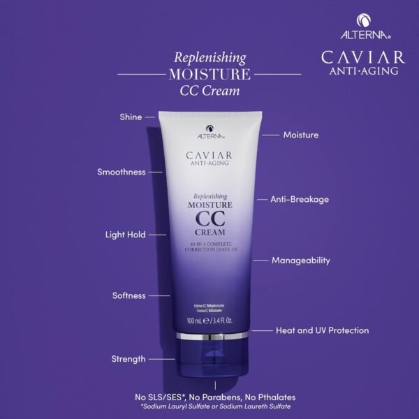 Alterna Haircare CAVIAR Anti-Aging Replenishing Moisture Shampoo, Conditioner, CC Cream Regimen Jumbo Set | Protects, Restores and Hydrates | Sulfate Free - Image 5
