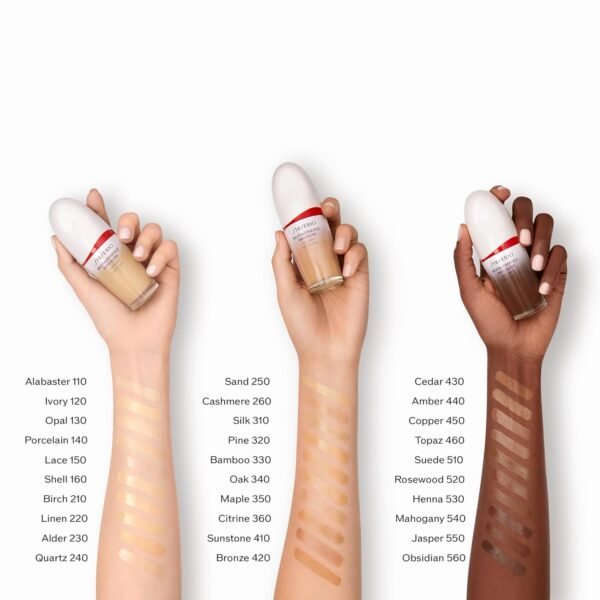 Shiseido RevitalEssence Skin Glow Foundation SPF 30, 350 Maple - Buildable, Medium Coverage - 24-HR Hydration & 12-HR Wear - Transfer, Crease & Fade Resistant - Non-Comedogenic - All Skin Types - Image 6