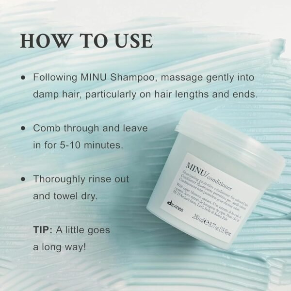 Davines MINU Conditioner, Protect And Condition Color Treated Hair, Add Shine And Detangle - Image 4