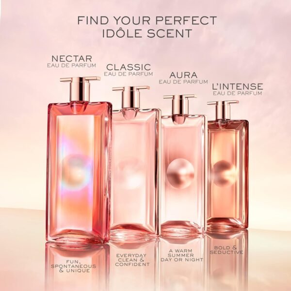 Lancôme​ Idôle Nectar Eau de Parfum - Long Lasting Fragrance with Notes of Bright Florals & Warm Vanilla - Sweet & Floral Women's Perfume - Image 5