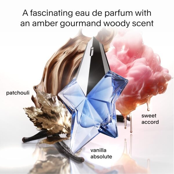 Mugler Angel Refill - Eau de Parfum - Women's Perfume - Ambery & Woody - With Bergamot, Praline, and Patchouli - Long Lasting Fragrance - 3.3 Fl Oz - Image 3