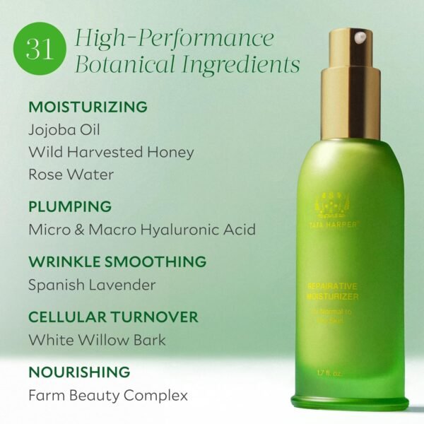 Tata Harper Repairative Moisturizer, Daily Lightweight Moisturizer for Dewy Skin, Made in USA, 50ml - Image 4
