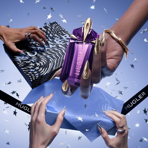 Mugler Alien - Eau de Parfum - Women's Fragrance Set - Floral & Woody - With Jasmine, Wood, and Amber - Perfume, 2 Fl Oz, 1.6 Fl Oz Body Lotion, 1.6 Fl Oz Shower Gel, 0.33 Fl Oz Travel Size Perfume - Image 7