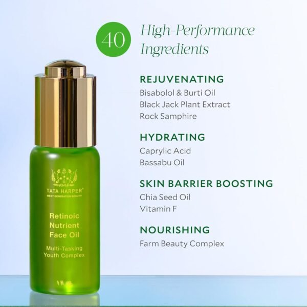 Tata Harper Retinoic Nutrient Face Oil, Nourishing Face Oil, Botanical Retinol Alternatives, Natural Skincare, 30ml - Image 4
