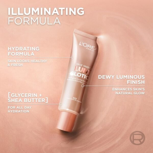 L'Oreal Paris Makeup True Match Lumi Glotion, Natural Glow Enhancer, Illuminator Highlighter, Bronzing Drops For a Sun-Kissed Glow, 902 Light - Image 4