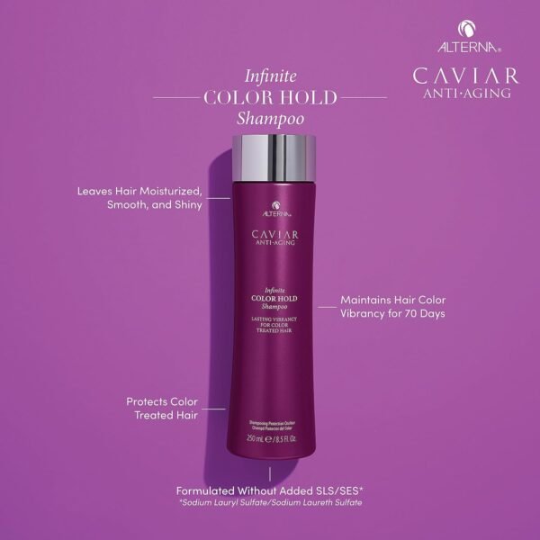 Alterna Caviar Anti-Aging Infinite Color Hold Shampoo and Conditioner Set, 8.5 Fl Oz, For Color Treated Hair, Minimizes Color Fade, Sulfate Free - Image 3
