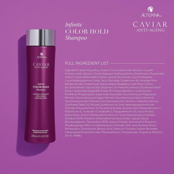 Alterna Caviar Anti-Aging Infinite Color Hold Shampoo and Conditioner Set, 8.5 Fl Oz, For Color Treated Hair, Minimizes Color Fade, Sulfate Free - Image 4