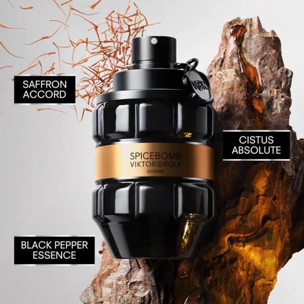 Viktor&Rolf - Spicebomb & Flowerbomb Duo - Spicebomb Extreme Mens Cologne (3 Fl Oz) & Flowerbomb Eau de Parfum Womens Perfume (3.4 Fl Oz) - Full Size Cologne & Perfume Bundle - Image 3
