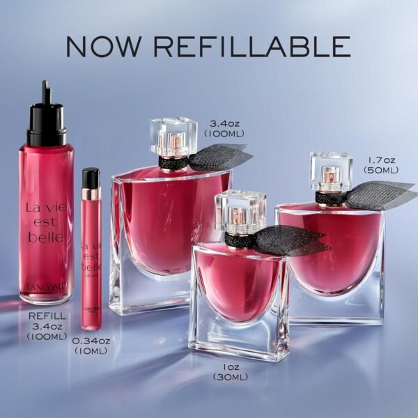 Lancôme La Vie Est Belle L'Elixir Eau de Parfum Refillable Duo - Raspberry, Violet & Cocoa Butter - Floral Women's Perfume Including 1.7 Fl Oz & Refill 3.4 Fl Oz - Image 4