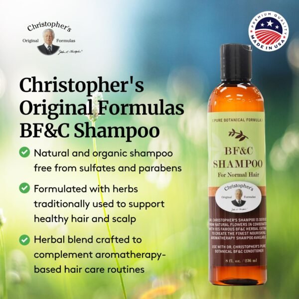 Christopher's Original Formulas BF&C Shampoo, Sulfate Free Shampoo, Organic Hair Care for Women and Men, Paraben Free Clean Hair Products, Scalp Treatments - Image 5
