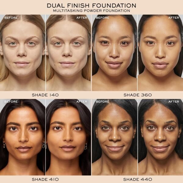 Lancôme Dual Finish Multi-tasking Longwear Powder Foundation - Matte Finish - Long-wearing - Full Coverage - Pressed Powder Formula - Image 6