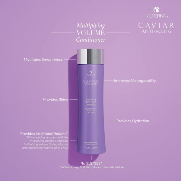Alterna CAVIAR Anti-Aging Multiplying Volume Conditioner | For Fine, Limp or Thin Hair | Create Instant Volume and Thickness | Sulfate Free - Image 3