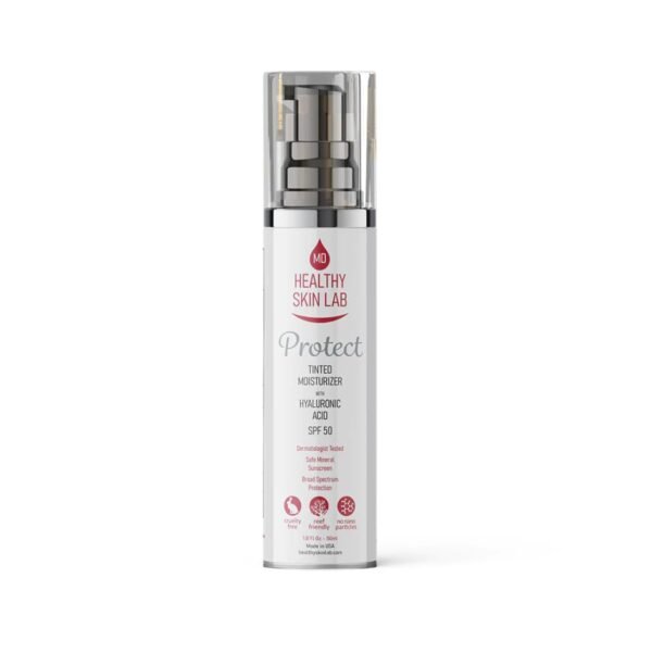 Protect Tinted Moisturizer & Mineral Sunscreen SPF 50, Hyaluronic Acid, Zinc Oxide, Titanium Dioxide for Deep Hydration, Dermatologist-Tested, Suitable for All Skin Types, 50ml - Image 3
