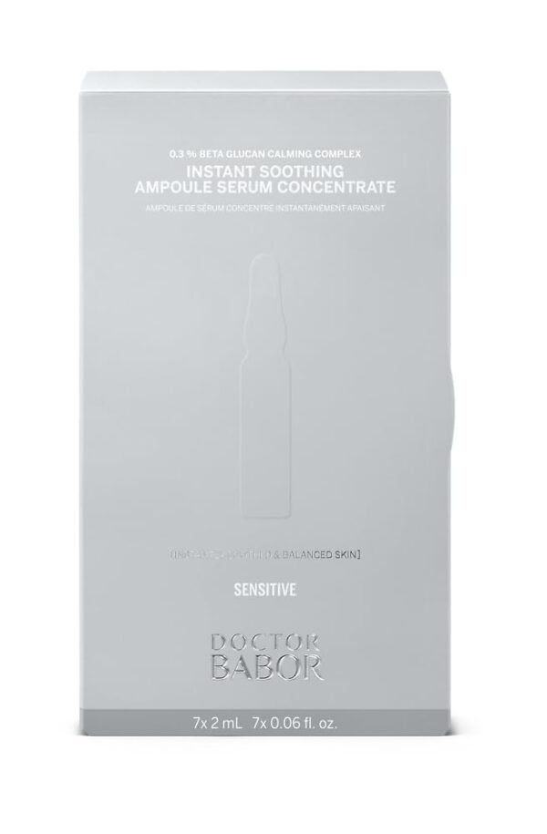 Doctor BABOR Instant Soothing Ampoule Serum Concentration | Ampoules for the Face | Immediate Soothing & Anti-Redness | For Sensitive and Stressed Skin | Beta Glucan | Vegan | 7 x 2 ml - Image 4