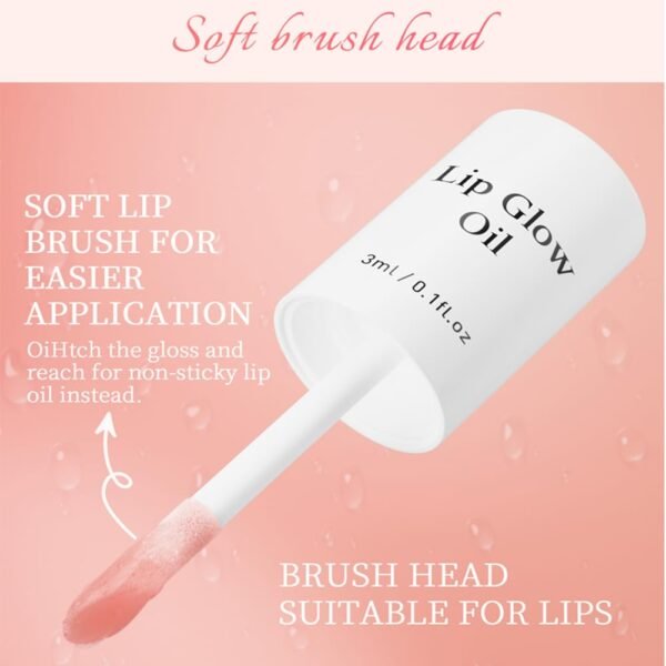 Hydrating Lip Glow Oil, Moisturizing Lip Plumper Gloss, Transparent Plumping Lip Gloss, Lip Oil, Lip Balm for Lip Care and Dry Lips - Image 5