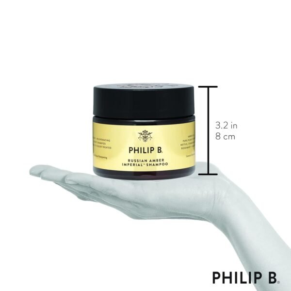 PHILIP B Russian Amber Imperial Shampoo, 12 fl. oz. (355 ml) - Color-Protective Cleanser Restores Frizzy Over-Processed Hair for Weightless Hydration - Image 9