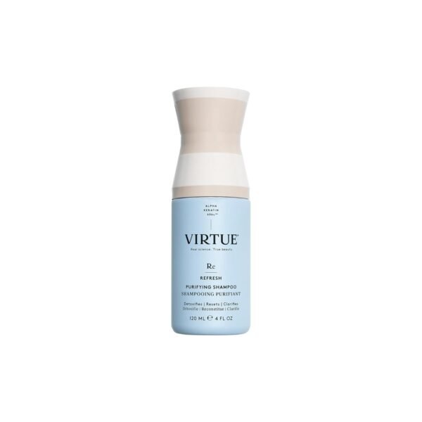 Virtue Clarifying Detox Sulfate Free Shampoo with Charcoal Powder to Remove Excess Oil and Product Build Up, Color Safe, 4 Fl Oz - Image 2
