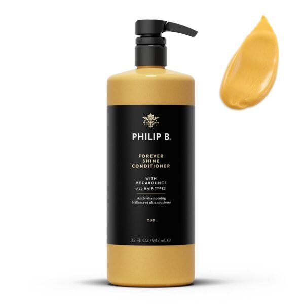 PHILIP B. Forever Shine Hair Conditioner With Notes of Pure Oud, 32 oz. (947 ml) - With Megabounce, Add Volume & Shine for Days, For All Hair Types - Image 2