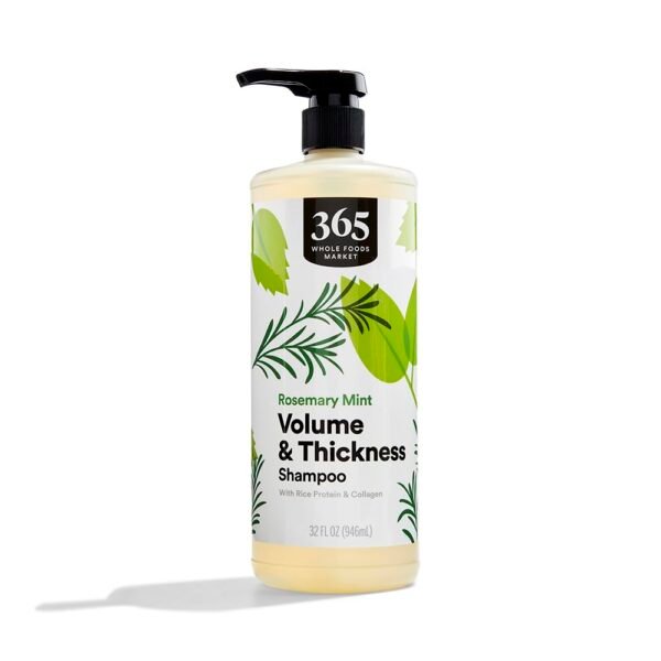 365 by Whole Foods Market, Volume & Thickness Shampoo with Rice Protein & Collagen, Rosemary Mint Scent, 32 Fl Oz - Image 2