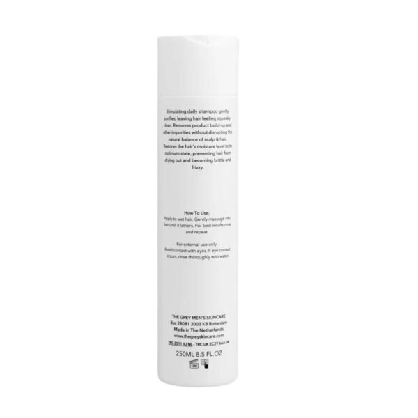 The Grey Stimulating Shampoo | Restores Moisture, Cleanses & Hydrates Scalp | Removes Buildup & Impurities | Prevents Hair From Dryness Made with Camphor, Menthol, Vitis Vinifera Seed Extract 8.45oz - Image 3
