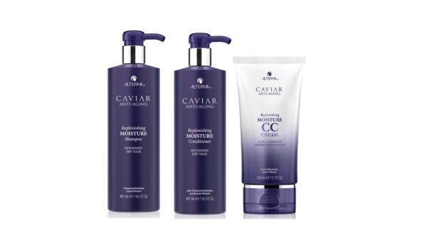 Alterna Haircare CAVIAR Anti-Aging Replenishing Moisture Shampoo, Conditioner, CC Cream Regimen Jumbo Set | Protects, Restores and Hydrates | Sulfate Free - Image 2