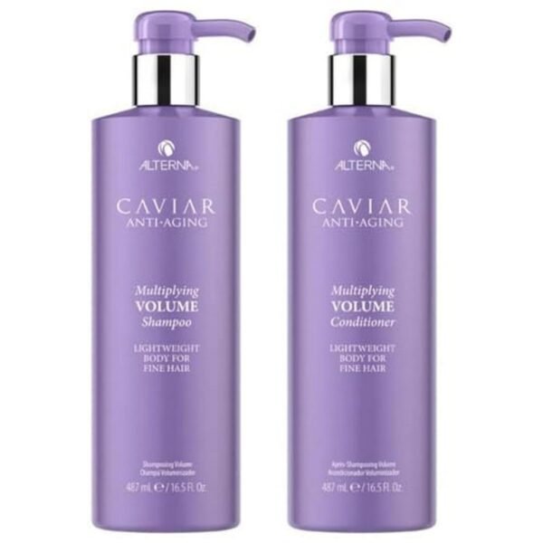 Alterna Haircare CAVIAR Anti-Aging Multiplying Volume Shampoo and Conditioner 16.5 oz | For Fine, Thin Hair | Create Instant Volume and Thickness | Sulfate Free - Image 2