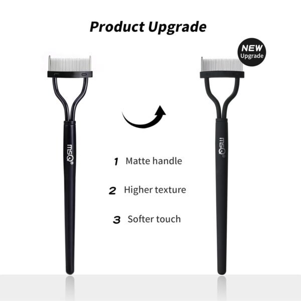 Eyelash Comb MSQ Eyelash Separator Mascara Applicator Eyelash Definer With Comb Cover Arc Designed Cosmetic Brushes Tool Black (1PCS) - Image 9
