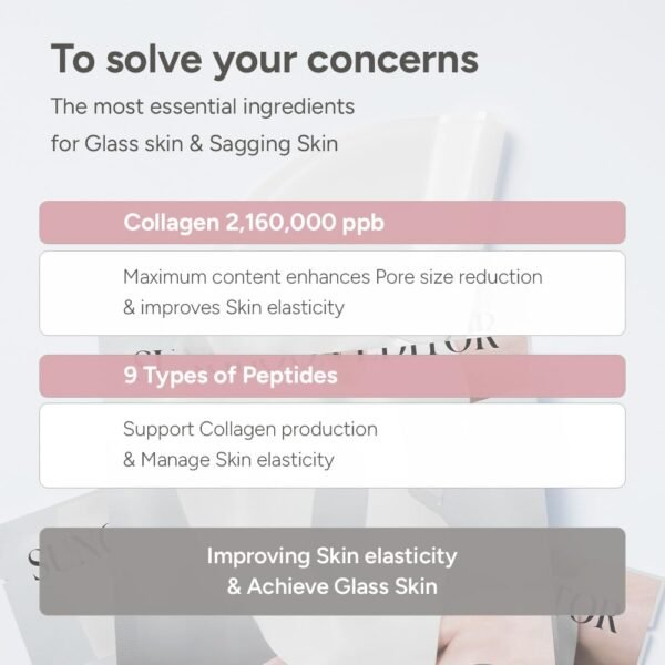 SUNGBOON EDITOR Deep Collagen Overnight mask 37gx4ea | Original Hydrating Collagen Face Mask | Real Collagen 2,160,000PPB for Elasticity |TikTok Trend Items Korean Skin Care - Image 6
