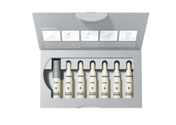 DOCTOR BABOR Renewal Ampoules, Serum Concentrate for Face, with Anti-Ageing Effect, Finer and Smoother Skin, Encapsulated Retinol with Bakuchiol and Tripeptide, Vegan Formula, 7 x 2 ml - Image 4