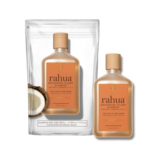 Rahua Enchanted Island Shampoo Sustainability Set - Complete Hair Care for Strength, Growth, and Shine - Includes Full Size and Refill, Nourishing Formula for Men and Women - Image 2