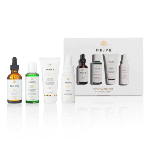 Philip B. 4 Step Discovery Kit - Includes Peppermint Avocado Shampoo, Rejuvenating Oil, Detangling Toning Mist & Lightweight Deep Conditioner, 2 fl oz Each - Image 4