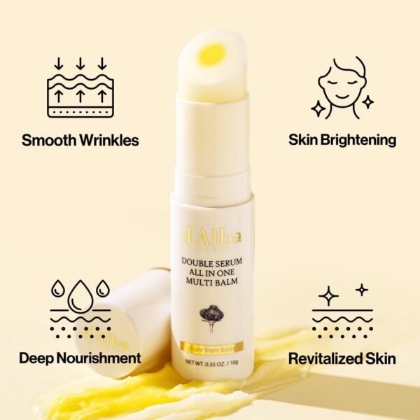 d'alba Piedmont Italian White Truffle Double Serum All-in-one Multi Balm, Vegan Skincare with Vitamin C and Vegan Collagen, 3-in-1 Anti Wrinkle, Eye Treatment, Dark Spot Remover - Image 6