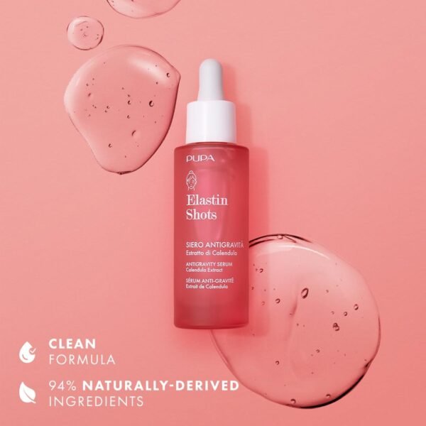 PUPA Milano Elastin Shots Antigravity Face Serum - Improve Skin'S Elasticity - Defends Skin Against Aging Processes - Fast Absorption - Lightweight Formula - Dermatologically Tested - 1.01 Oz - Image 4