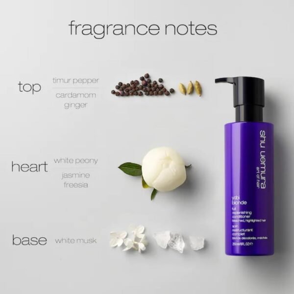 Shu Uemura Yubi Blonde Anti-Brass Purple Shampoo & Conditioner Set - Color Correcting, Neutralizes Brassiness, Moisturizes and Smooths Blonde Hair - Image 5