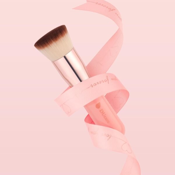 DUcare Flat Top Kabuki Foundation Brush - Premium Makeup Brush for Liquid, Cream, and Powder - Buffing, Blending, and Face,Pink - Image 8